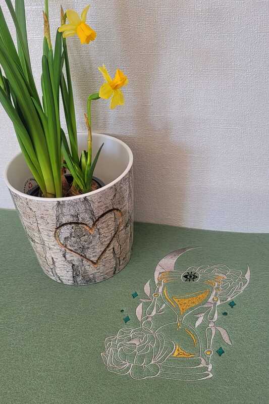 Stickdatei - Zeit hat nur die Ewigkeit - 3 Größen Sanduhr