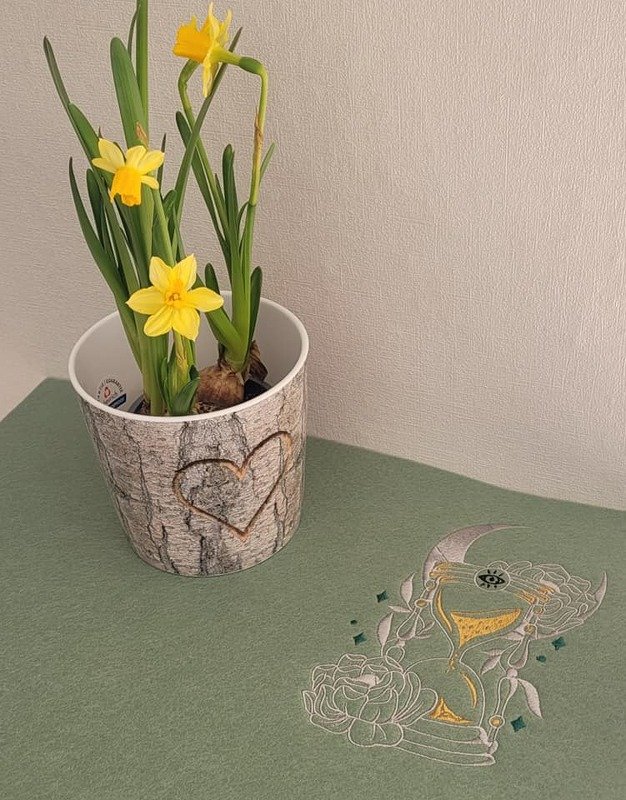 Stickdatei - Zeit hat nur die Ewigkeit - 3 Größen Sanduhr - Bild 2