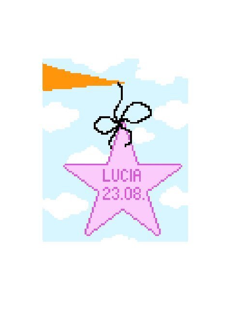 Häkelmuster * BABYGLÜCK - GIRL personalisiert * Grafik für Fm Decke