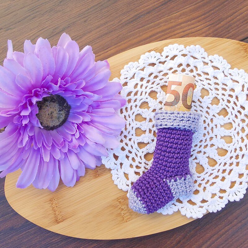 Mini Stocking for gift cards - crochetpattern - Image 2