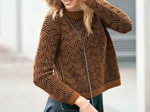 Edler Pulli im Briochemuster