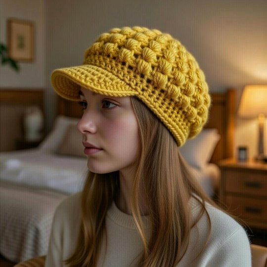 Crochet Beanie Pattern – Popcorn Stitch Hat PDF + Video Tutorial