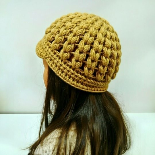 Crochet Beanie Pattern – Popcorn Stitch Hat PDF + Video Tutorial