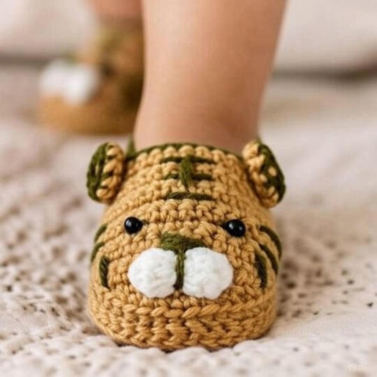 Crochet Baby Shoes with Sole – Easy Booties PDF Pattern + Video