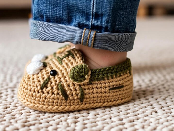 Crochet Baby Shoes with Sole – Easy Booties PDF Pattern + Video