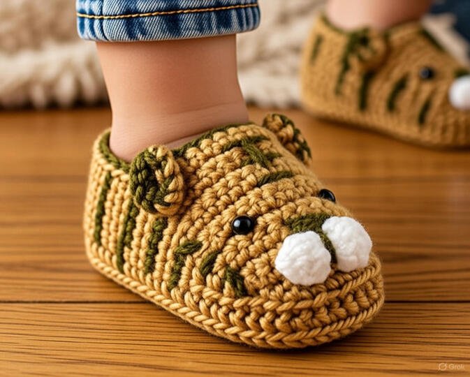 Häkelanleitung Baby Schuhe mit Sohle – PDF Muster + Video Tutorial