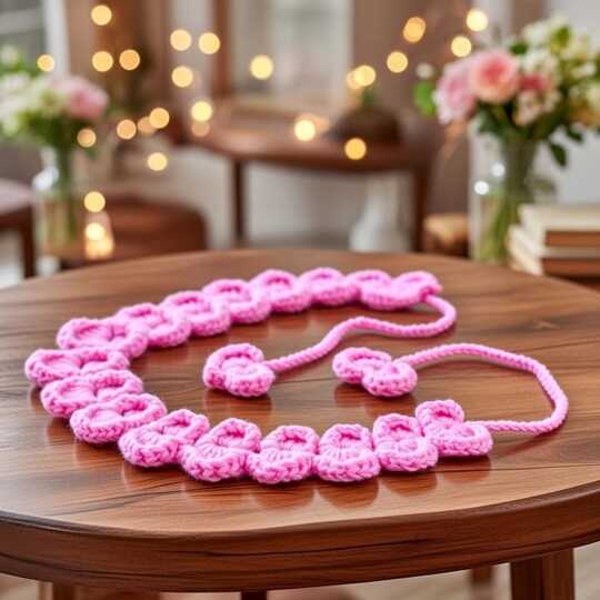 Crochet Hearts Headband Pattern + Video Tutorial, Easy Hairband PDF