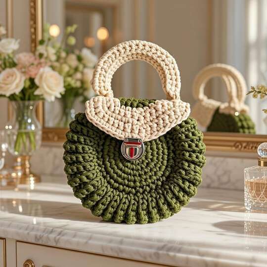 Häkelmuster Runde Tasche – Einfaches Tote PDF + Video Anleitung