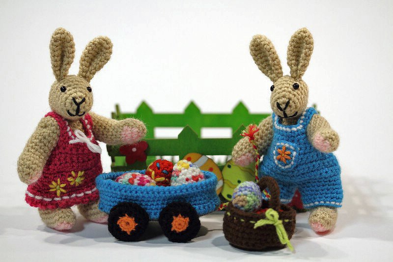 Häkelanleitung Hase Ongie &amp; Kleidung &amp; Bollerwagen