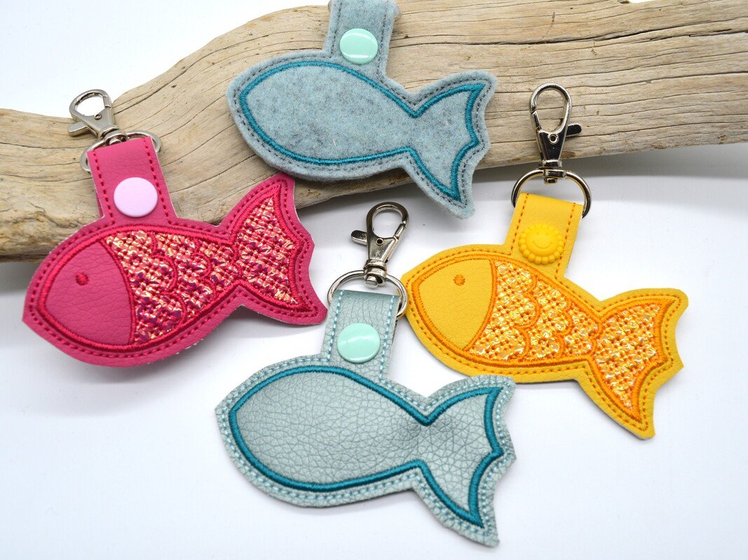 Stickdatei Fisch Schlüsselanhänger