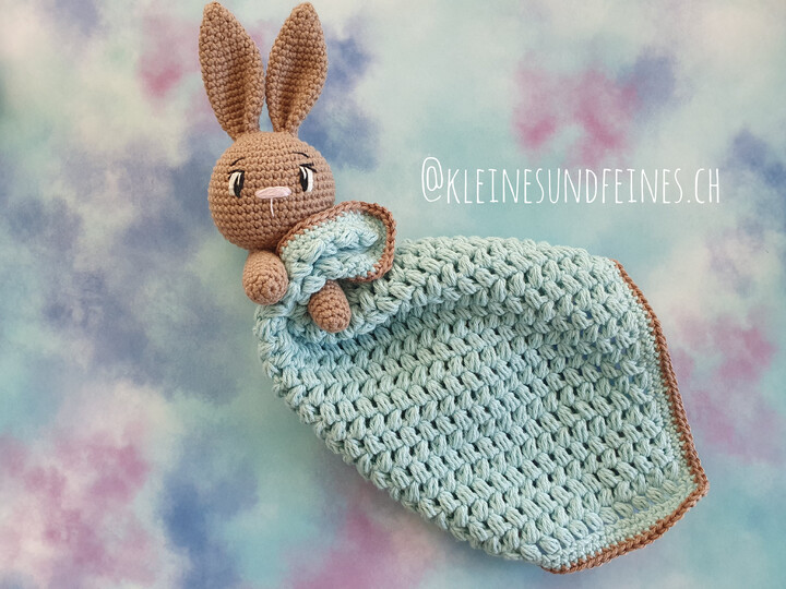 Lovey blankets "Bunnies Polly & Paul" - snuggler - crochet pattern PDF