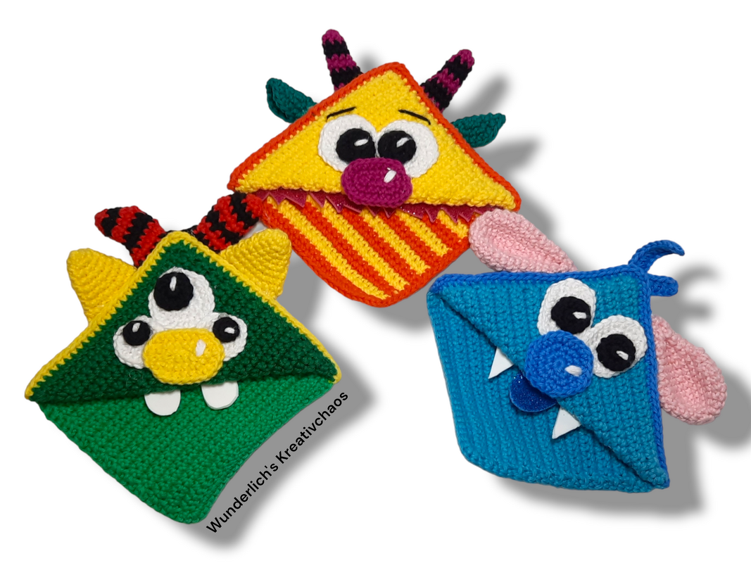 Häkelanleitung "Lese Ecken" Monster 3er Set - Bild 4