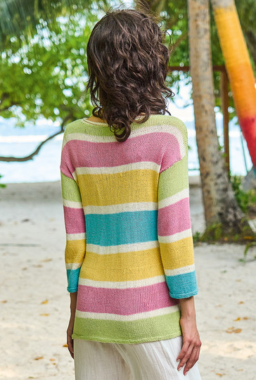 Bunt gestreifter Pullover