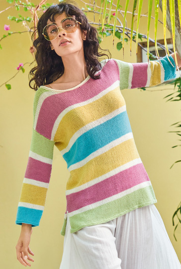 Bunt gestreifter Pullover