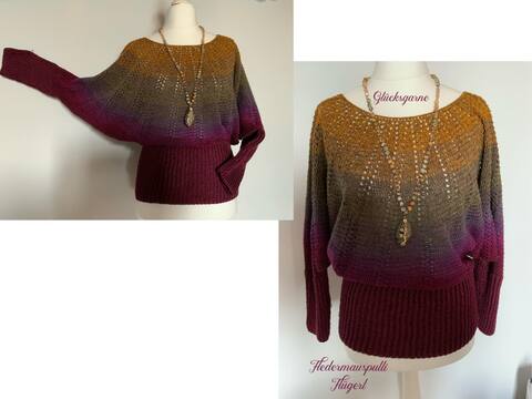 Häkelanleitung Fledermauspulli Flügerl