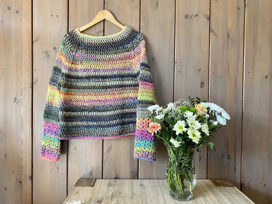 Raglan-Pullover häkeln SOLAR – nahtlos von oben gehäkelt - Bild 3