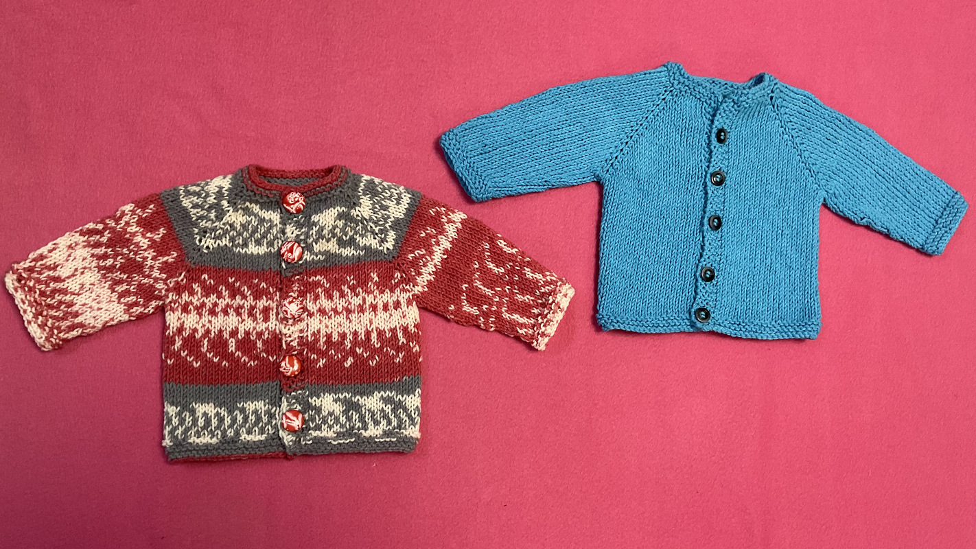 Die einfachste! Raglan Babystrickjacke Gr. 52 100 Gramm Wolle und los gehts