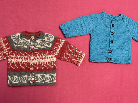 Die einfachste! Raglan Babystrickjacke Gr. 52 100 Gramm Wolle und los gehts