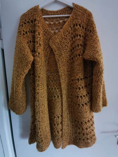 Häkelanleitung: Cardigan/Longweste "Hollywood"