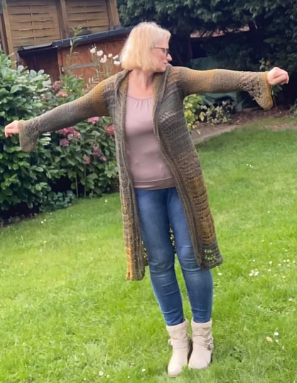 Häkelanleitung: Cardigan/Longweste "Hollywood"