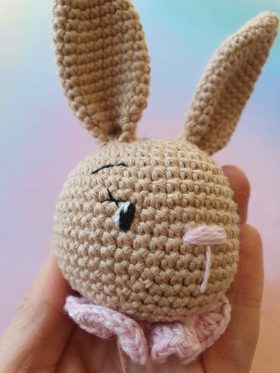 Baby rattle "Bunny Polly" - crochet pattern PDF
