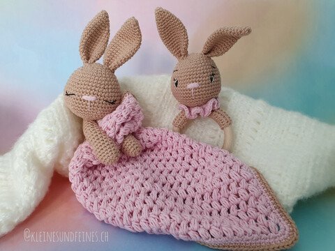 Schmusetuch und Rassel "Polly Baby Set" - Häkelanleitung PDF