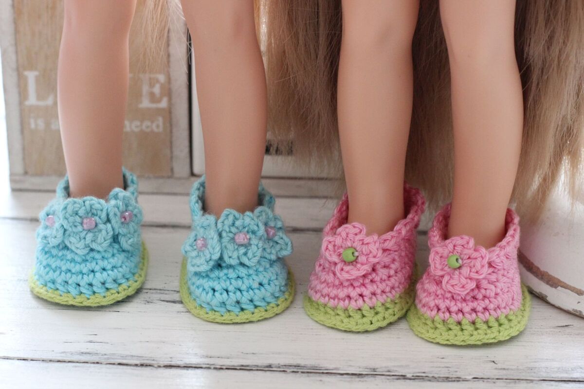 Dolls Booties Crochet Pattern