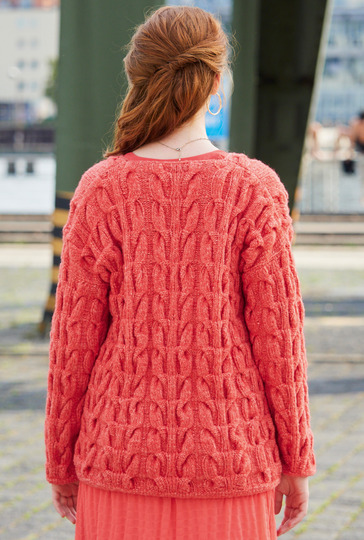 Fantasievoller Zopfmuster-Pulli