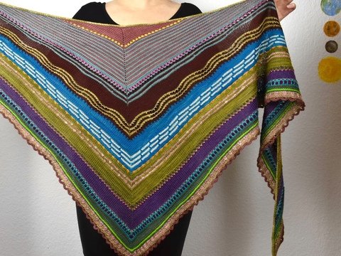 Knitzone, Mustertuch für Resteverwertug