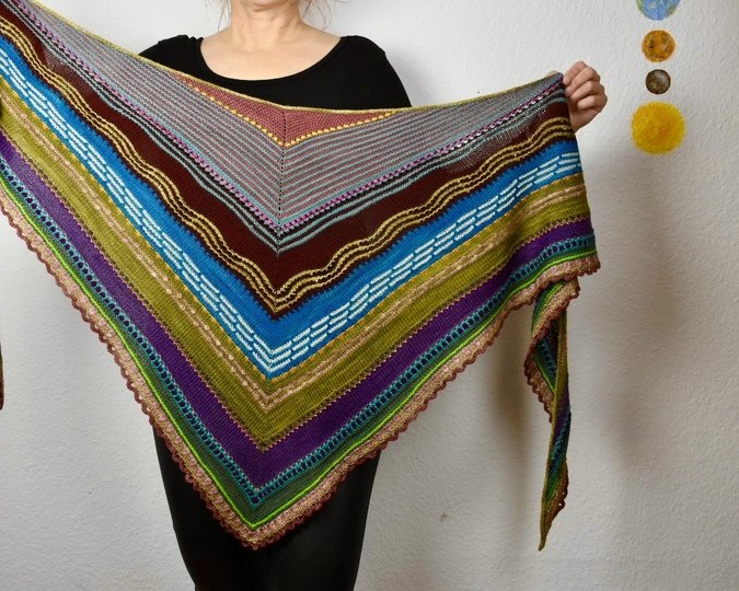 Knitzone, Mustertuch für Resteverwertug