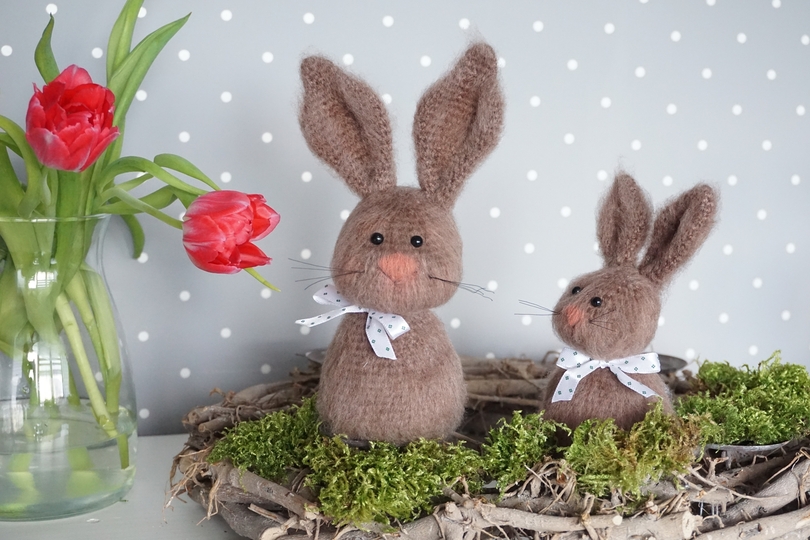 Häkelanleitung Hasen mit Softgarn, 2 Größen - PDF Datei