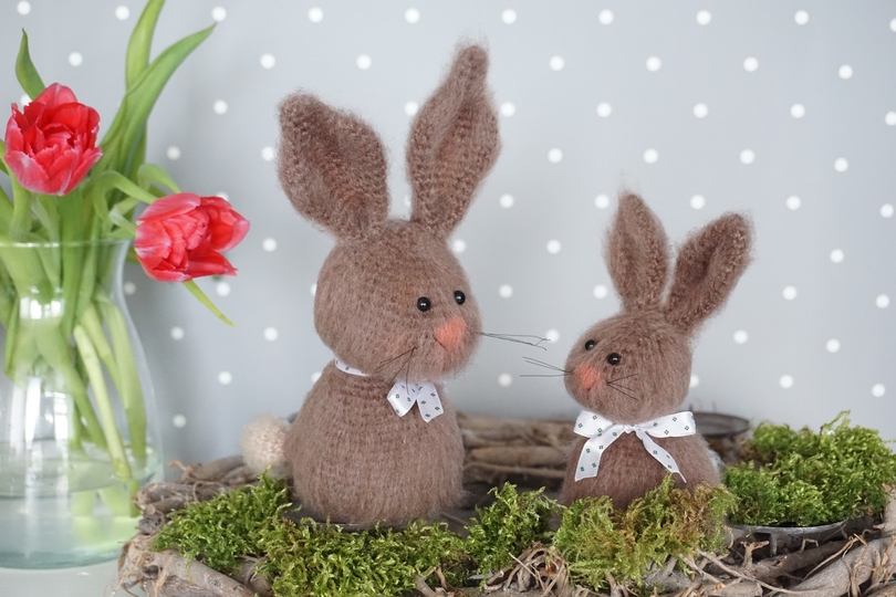 Häkelanleitung Hasen mit Softgarn, 2 Größen - PDF Datei