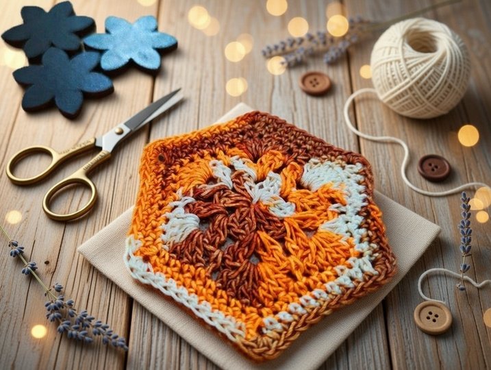 Crochet Hexagon Motif Pattern – PDF + Video Tutorial for Beginners