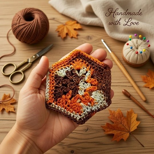 Crochet Hexagon Motif Pattern – PDF + Video Tutorial for Beginners