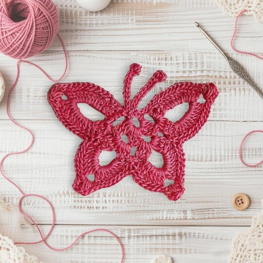 Crochet Butterfly Applique PDF + Video (English Only) | nontycrochet