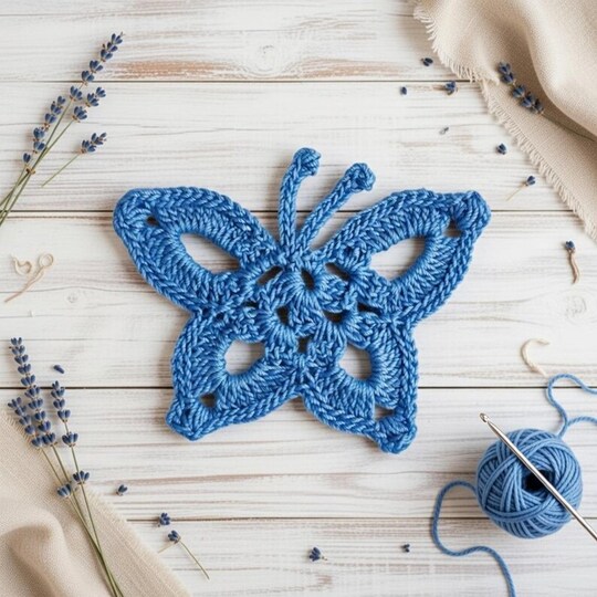 Häkelanleitung Schmetterling PDF + Video (nur Englisch) | nontycrochet