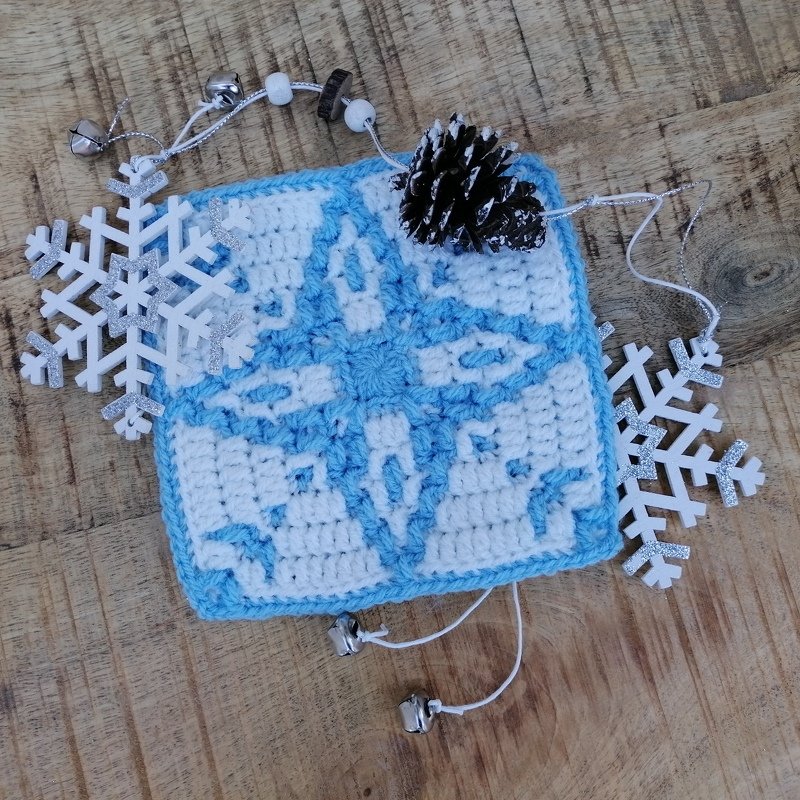 "Kau" (Jahreszeiten) - 4 Quadrate in Mosaikhäkeltechnik - Bild 2