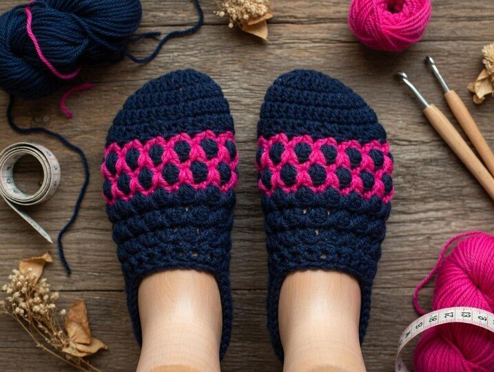 Häkelanleitung Herren Schuhe PDF + Video nur Englisch