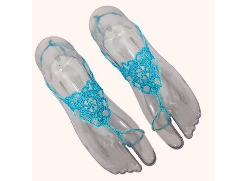 A crochet barefoot sandal PDF Pattern