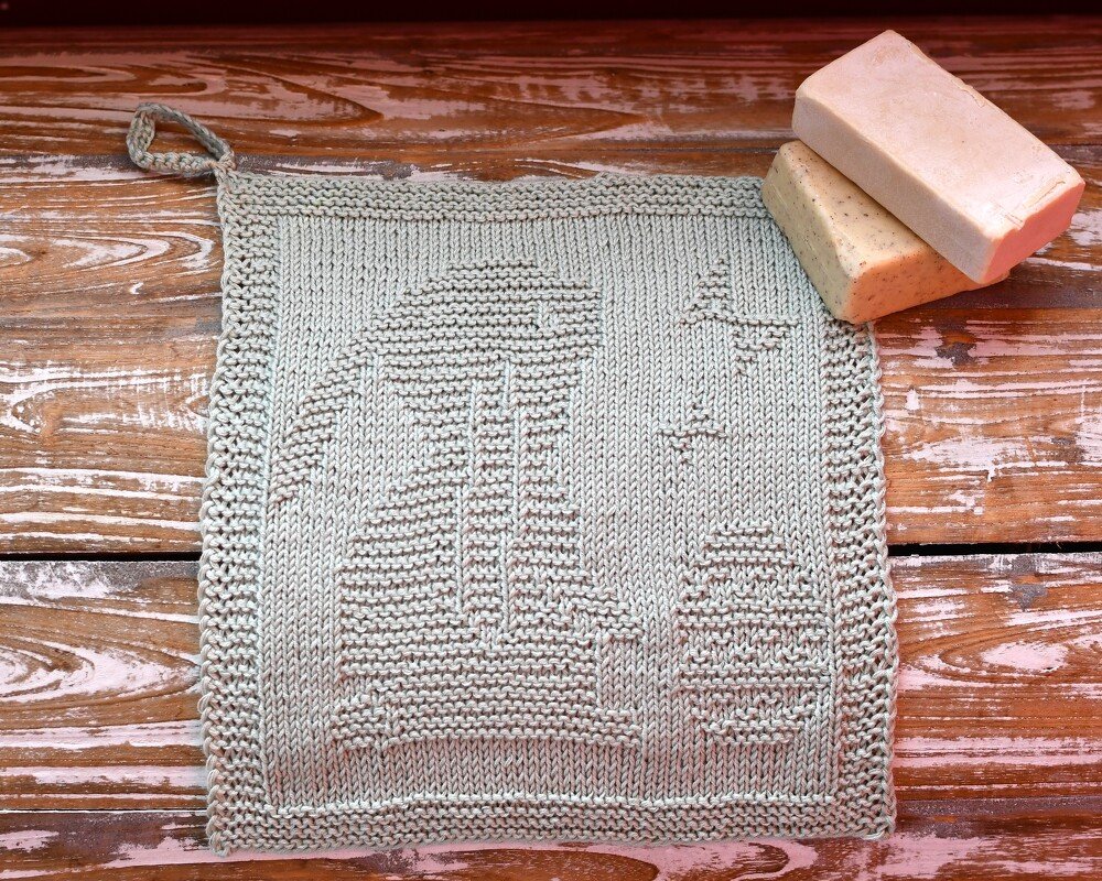 Knitting pattern washcloth / dishcloth "Easter Bunny" - easy - Image 3