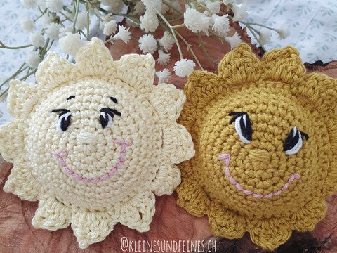 Häkelanleitung Sonnenrassel / kleine Sonne - PDF Datei