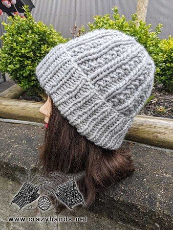 Aran Cable Trapper Hat, Chunky Knit Design