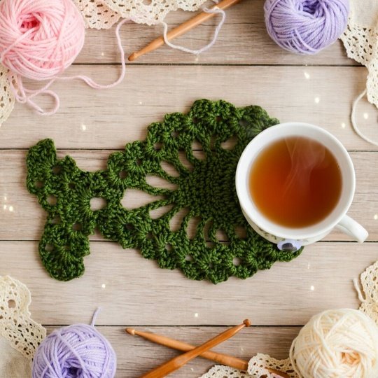 Crochet Fish Coaster PDF + Video Tutorial in English Only