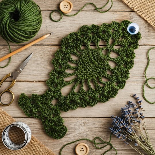 Crochet Fish Coaster PDF + Video Tutorial in English Only