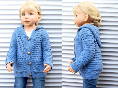 Kapuzenjacke (Hoodie) "Comfort" (Erw./Ki., Gr. 92-XXL)