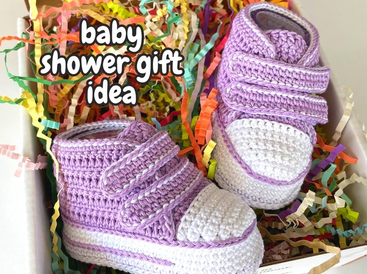 Häkelanleitung Knöchelturnschuhe Neugeborenes bis Baby 9 Monate