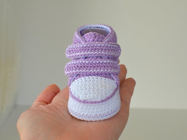 Häkelanleitung Knöchelturnschuhe Neugeborenes bis Baby 9 Monate