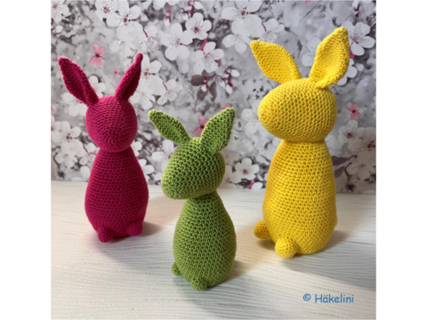 Designerhasen Trio, Deko Hase in 3 Größen