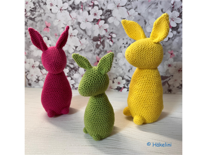 Designerhasen Trio, Deko Hase in 3 Größen