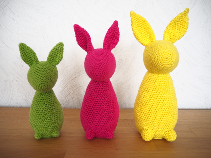 Designerhasen Trio, Deko Hase in 3 Größen